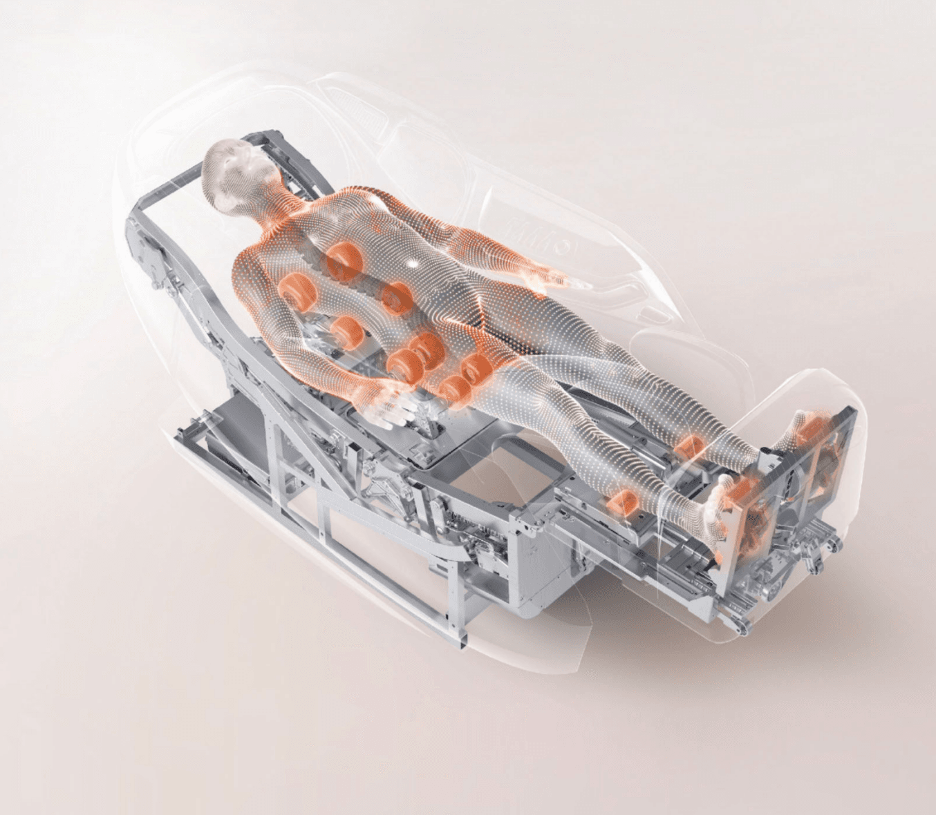 Zwei 4D-Spine-Sense-Massageroboter – das Merkmal, mit dem DYNAMIX beeindruckt