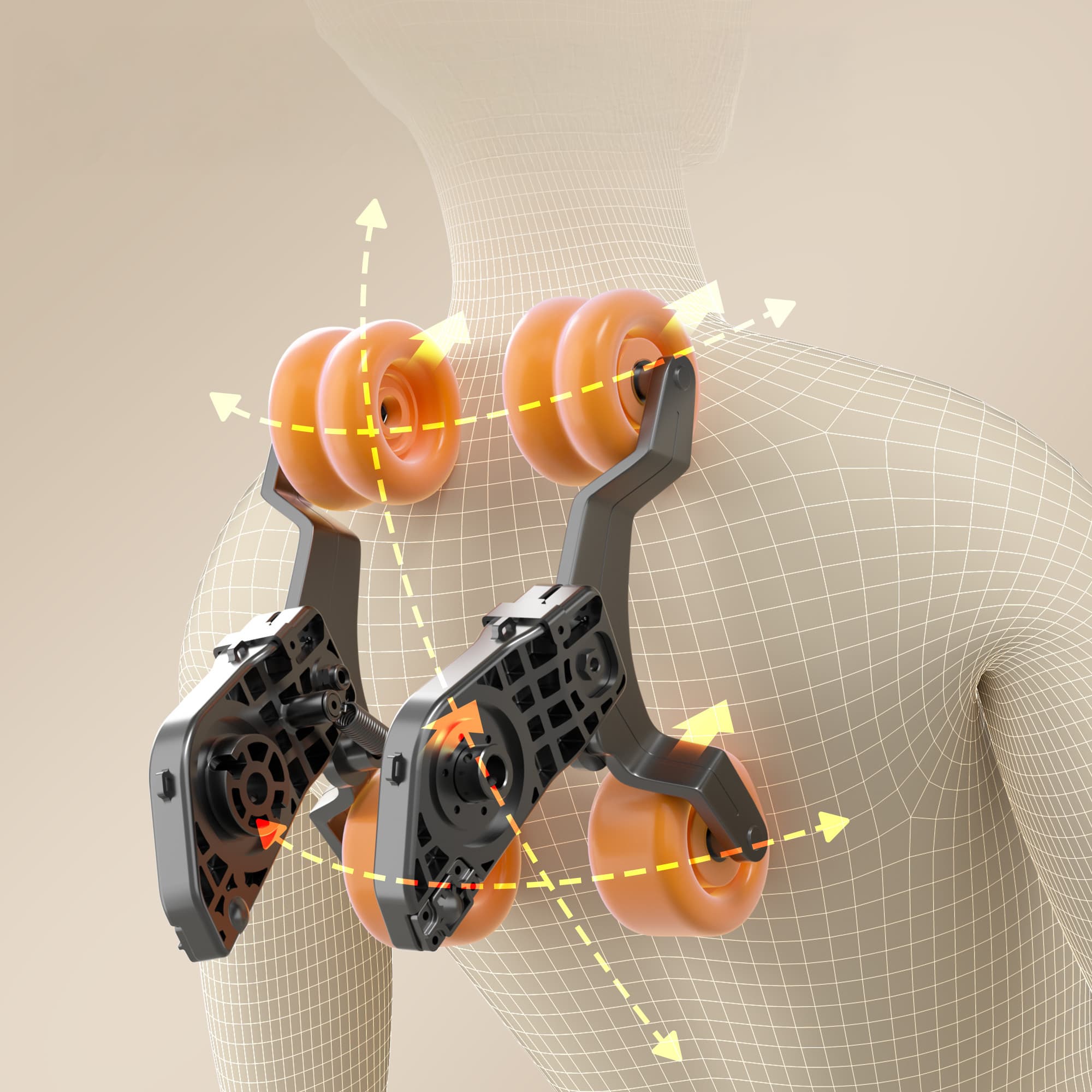 3D-Rollensystem mit Intensitätseinstellung.