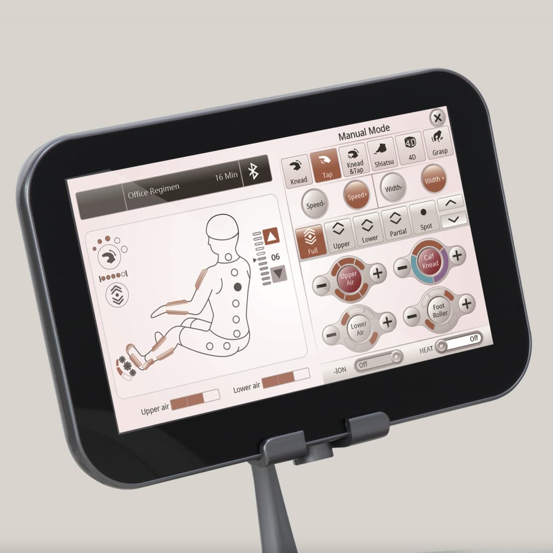 23 automatische 4D-Massageprogramme